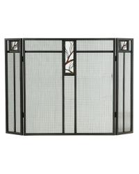 Pine Branch Glass Folding Fireplace Screen 124965 by   