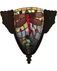 Tiffany Hanginghead Dragonfly Wall Sconce 128165 by   