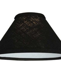 9.25in W X 5in H Faille Black Fabric Shade 136239 by   