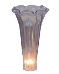 3in W X 5in H PURPLE IRIDESCENT POND LILY SHADE 13822 by  Grey Watkins 