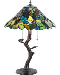 Tiffany Grape Harvest Apple Tree Table Lamp 138583 by   