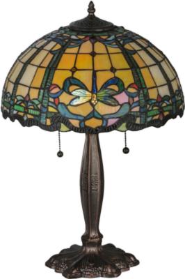 Victorian Art Glass Insects NEW ITEMS Tiffany Dragonfly Table Lamp