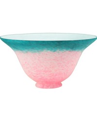 7.5in W PINK TEAL PATEDEVERRE BELL SHADE 13927 by   