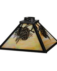 9in SQ MISSION PINE CONE 143179 by   