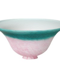 10in W PINK TEAL PATEDEVERRE BELL SHADE 14632 by   