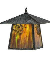 12in Sq Stillwater Winter Pine Shade 146359 by   