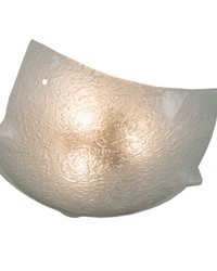 26in W Crinkle Clear Texture Fused Glass Replacement Shade 149326 by   