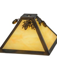 11in Sq Oak Leaf  Acorn Shade 155014 by   