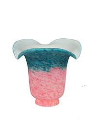 5.5in W Fluted Pink and Teal Shade 16731 by  Grey Watkins 