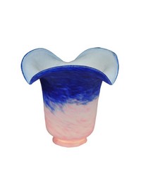 5.5in W Fluted Pink and Blue Shade 16738 by   