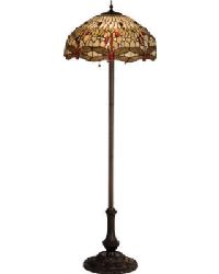Tiffany Scarlet Dragonfly Floor Lamp 17473 by   