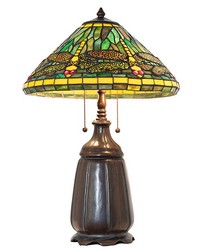 25in High Tiffany Dragonfly Table Lamp 194127 by   