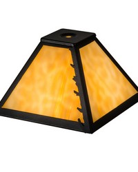 8in  Square Leaves Edge Shade 202237 by   