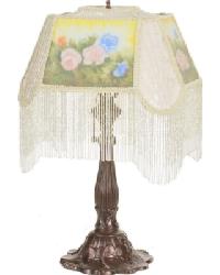 Reverse Painted Roses Accent Lamp 20286 by   