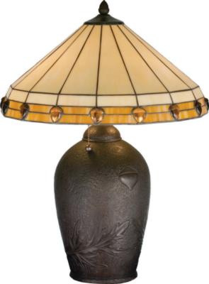 Rustic Lodge Arts & Crafts MEYDA ORIGINALS Acorn Jewel Table Lamp