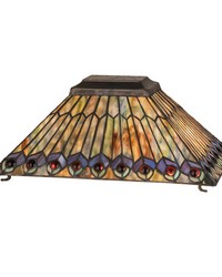 16in L Tiffany Jeweled Peacock Oblong Shade 21099 by   