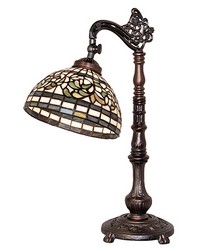 20in High Tiffany Turning Leaf Bridge Arm Table Lamp 244789 by   