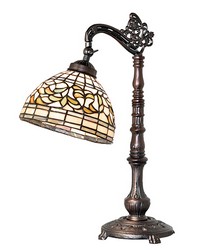 20in High Tiffany Turning Leaf Bridge Arm Table Lamp 244792 by  Swavelle-Millcreek 