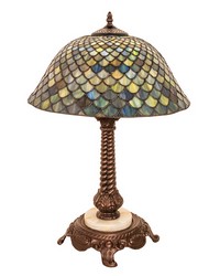 23in High Tiffany Fishscale Table Lamp 251959 by   