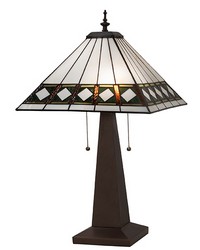 24in High Diamond Band Mission Table Lamp 258383 by   