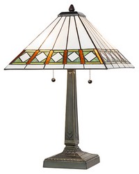 22in High Diamond Band Mission Table Lamp 258723 by   