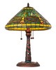 Meyda Tiffany 23in High Tiffany Dragonfly Table Lamp RUBY;CORAL;AMBER GLASS/ACRYLIC;GREEN;CHOCOLATE