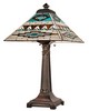 Meyda Tiffany 24in High Valencia Mission Table Lamp GREEN;BLUE;BEIGE