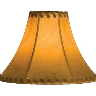 8in W X 6in H Faux Leather Tan Hexagon Shade
