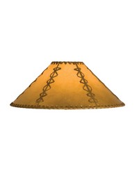 15in W X 8in H Faux Leather Tan Hexagon Shade 26354 by   