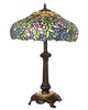 Meyda Tiffany 28in High Duffner & Kimberly Laburnum Table Lamp GREEN;BLUE;VIOLET