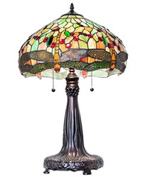 26in High Tiffany Hanginghead Dragonfly Table Lamp 266004 by   