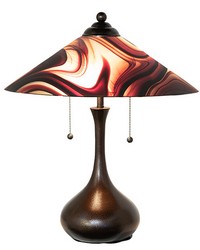 21in High Metro Cabernet Swirl Glass Table Lamp 267264 by   