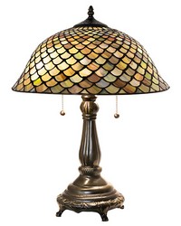 21in High Tiffany Fishscale Table Lamp 268098 by  Swavelle-Millcreek 