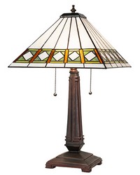23in High Diamond Band Mission Table Lamp 268327 by   