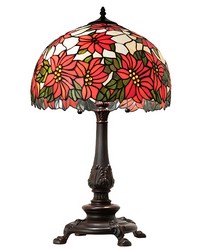 26in High Poinsettia Table Lamp 269104 by   