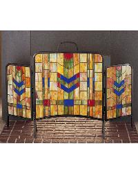 Prairie Wheat Folding Fireplace Screen 27241 by   