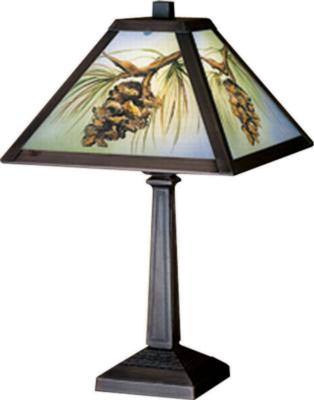 Rustic Lodge Prairie  Northwoods Pinecone Hand Painted Accent Lamp