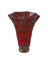 4in W X 5.5in H Tiffany Pond Lily Red Shade 28656 by   