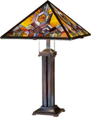 mission style lamp,mission lamp,mission style lighting,mission lighting,mission table lamp Prairie Mosaic Table Lamp