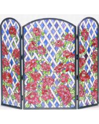 Rose Trellis Folding Fireplace Screen 35744 by   