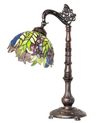 20in High Tiffany Honey Locust Bridge Arm Table Lamp 46564 by   