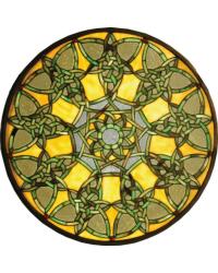 Knotwork Trance Medallion Stained Glass Window 51531 by   