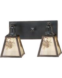 Pine Cone 2 Light Vanity Bar 52460 by   