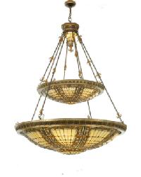 Fleur-De-Lis 2 Tier Inverted Pendant 65165 by  American Silk Mills 