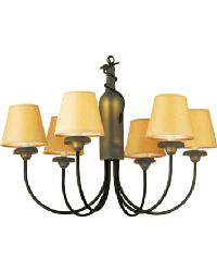 Tuscan Vineyard 6 Lt Parchment Shade Chandelier 65545 by   