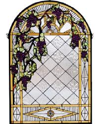 Grape Diamond Trellis Stained Glass Window 66048 by   