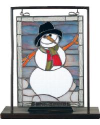 Snowman Lighted Mini Tabletop Window 68340 by   