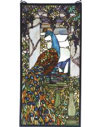 Tiffany Peacock Wisteria Stained Glass Window 70519 by   