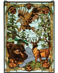 Wilderness Stained Glass Window 77732 by   