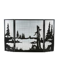 Quiet Pond Folding Fireplace Screen 81150 by   